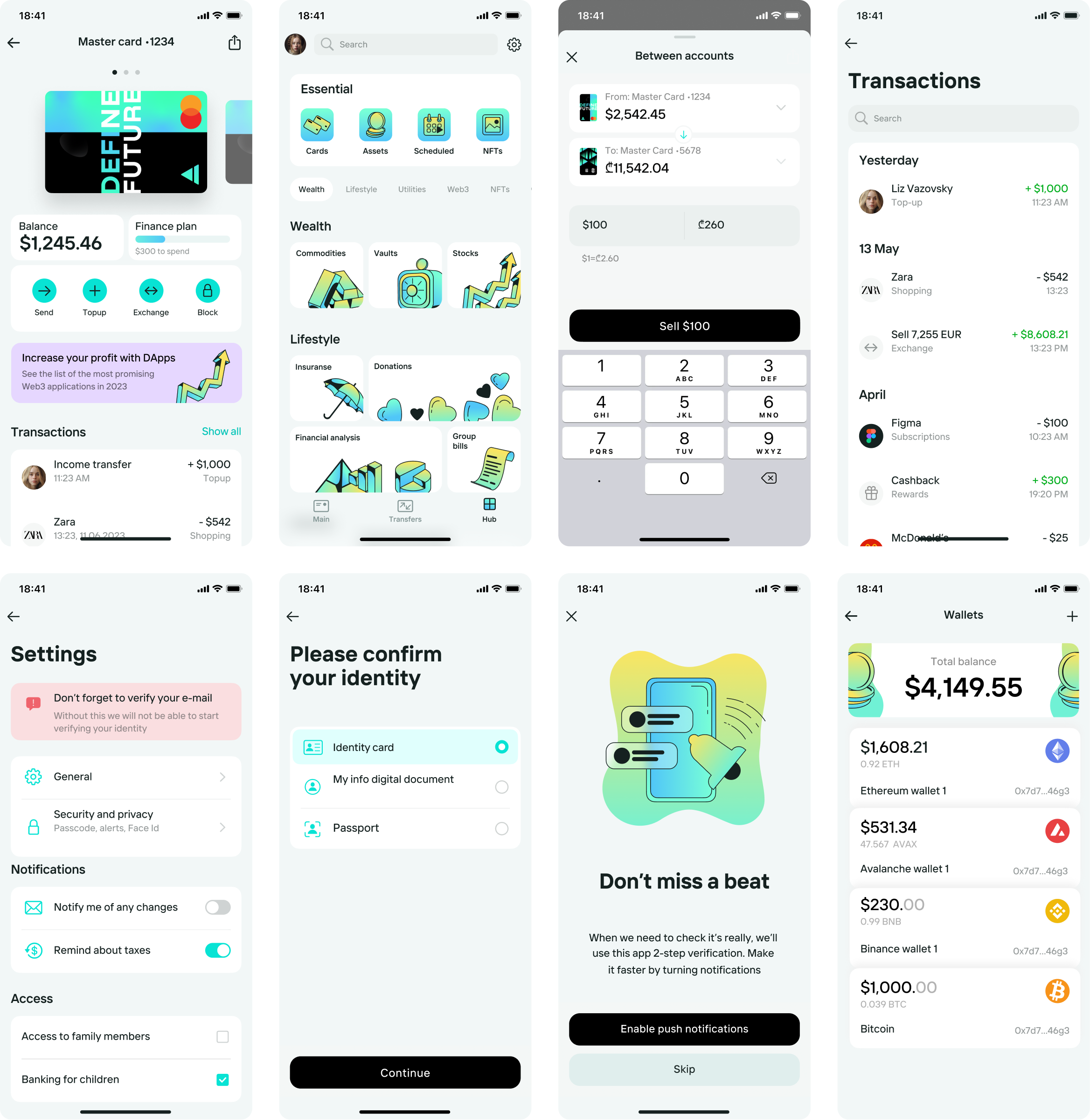 Selected visual direction for the Stable banking app